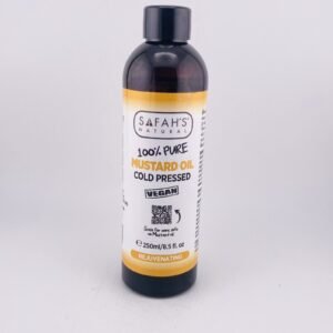 SAFAH’S NATURAL 100% PURE MUSTARD OIL COLD PRESSED VEGAN(250ml) 8.5 fl oz