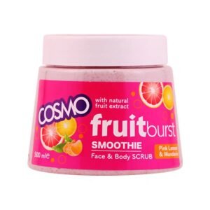 COSMO Fruitburst SMOOTHIE Pink Lemon & Mandarin Face & Body SCRUB(500ml) 16.9 fl oz