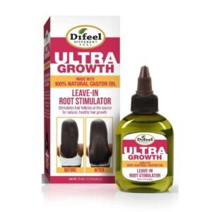 Difeel ULTRA GROWTH WITH BASIL & CASTOR OIL LEAVE-IN ROOT STIMULATOR(75ml) 2.5 fl oz
