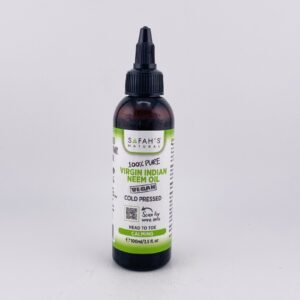 SAFAH’S NATURAL 100% PURE VIRGIN INDIAN NEEM OIL VEGAN COLD PRESSED(100ml) 3.5 fl oz