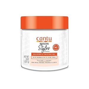 Cantu Protective Styles Braiding & Twisting Gel with Marula Oil & Aloe Vera – 8oz