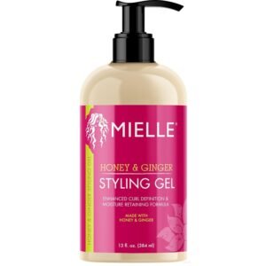 Mielle Honey & Ginger Styling Gel 13oz – Define Curls, Reduce Frizz & Nourish Hair