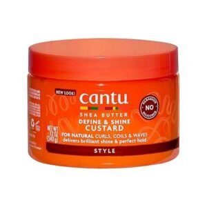 Cantu Shea Butter Define & Shine Custard for Soft, Shiny Curls – 12oz