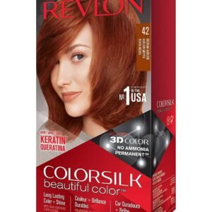REVLON 42 MEDIUM AUBURN Permanent COLOR Silk Beautiful Color With KERATIN