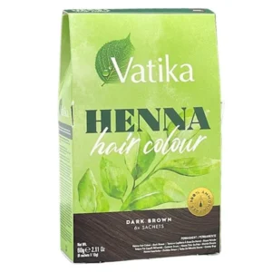 Vatika HENNA DARK BROWN HAIR COLOUR 6x SACHETS(60g) 2.11 oz