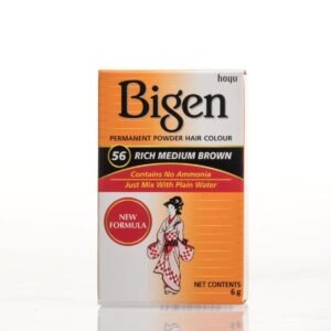 Bigen PERMANENT POWDER HAIR COLOUR 56 RICH MEDIUM BROWN(6g)