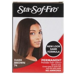 Sta-Sof-Fro PERMANENT Powder Hair Colour DARK BROWN 74(8g) 0.28 oz