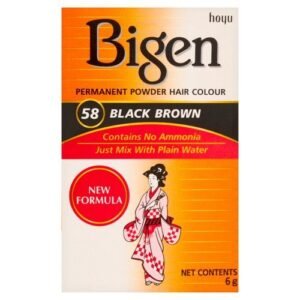 Bigen PERMANENT POWDER HAIR COLOUR 58 BLACK BROWN(6g)