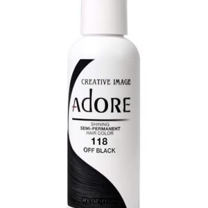 Adore OFF BLACK 118 SEMI-PERMANENT HAIR COLOR(118ml) 4 fl oz