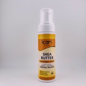 Ican London Shea Butter Hold & Shine Curling Mousse for Smooth Curls(207ml)
