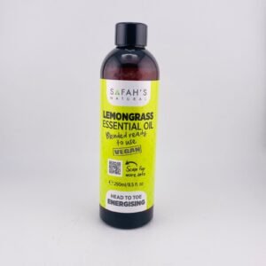 SAFAH’S NATURAL LEMONGRASS ESSENTIAL OIL VEGAN(250ml) 8.5 fl oz
