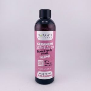 SAFAH’S NATURAL GERANIUM ESSENTIAL OIL VEGAN(250ml) 8.5 fl oz
