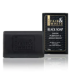 F&W PARIS BLACK SOAP PURIFYING & SOFTENING SOAP With COCOA BUTTER(200g) 7 oz