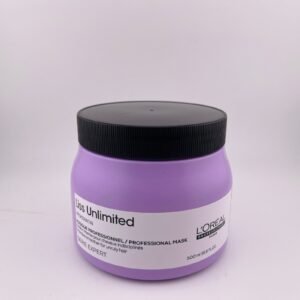 L'Oréal Professionnel Serie Expert Liss Unlimited Hair Mask 500ml | Anti-Frizz Smoothing Treatment for Unruly Hair