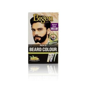 Bigen MEN’S BEARD COLOUR Natural Black B101 With Olive Oil & Taurine(20g x 2)