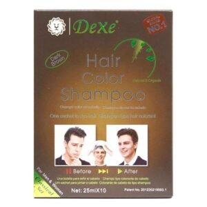 New Dexe Dark Brown Hair Color Shampoo Natural & Organic(25ml x 10)