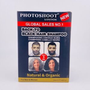 NEW PHOTOSHOOT LONDON BLACK HAIR SHAMPOO Natural & Organic(25ml x 10) 8.82 fl oz