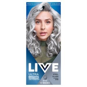 LIVE ULTRA BRIGHTS SEMI-PERMANENT STEEL SILVER 098 15 WASHES