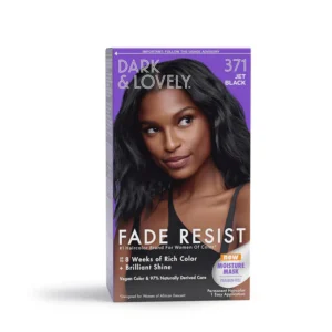 DARK & LOVELY 371 JET BLACK Permanent Hair Color 1 Easy Application