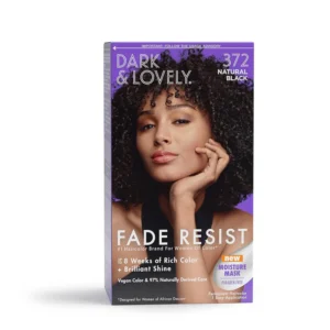 DARK & LOVELY 372 NATURAL BLACK Permanent A Hair Color 1 Easy Application