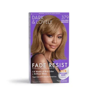 DARK & LOVELY 379 GOLDEN BRONZE Permanent Hair Color 1 Easy Application