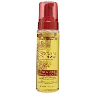 Creme of Nature Argan Oil Style & Shine Foaming Mousse Defines Curls - 207ml