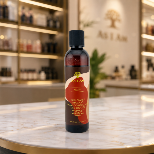 Luxury shampoo in a modern store