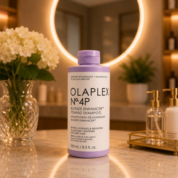 Luxurious vanity with Olaplex shampoo