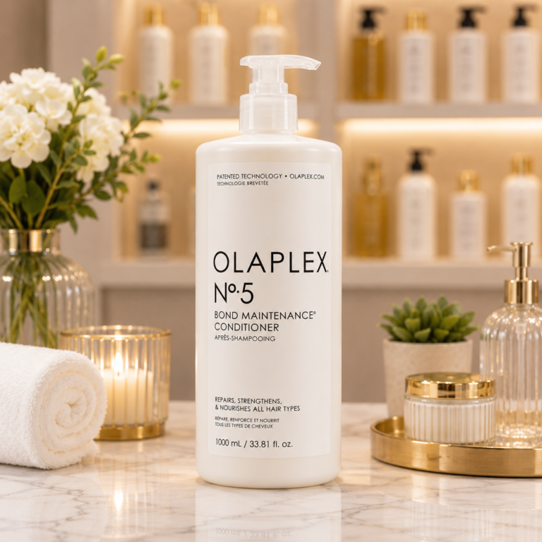 Elegant product display in a spa setting