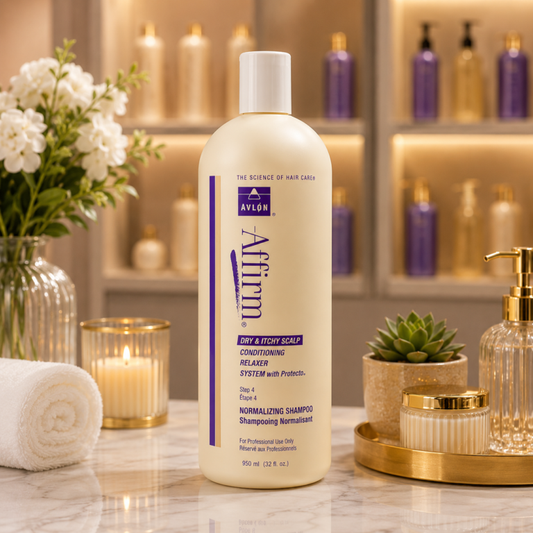 Luxury shampoo in elegant spa setting