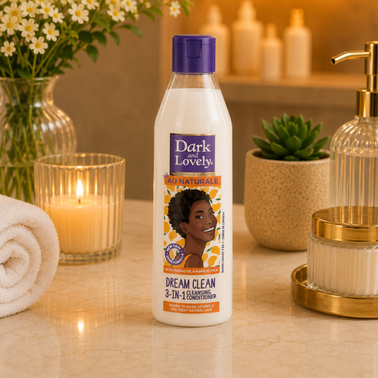Spa-inspired vanity with conditioning product