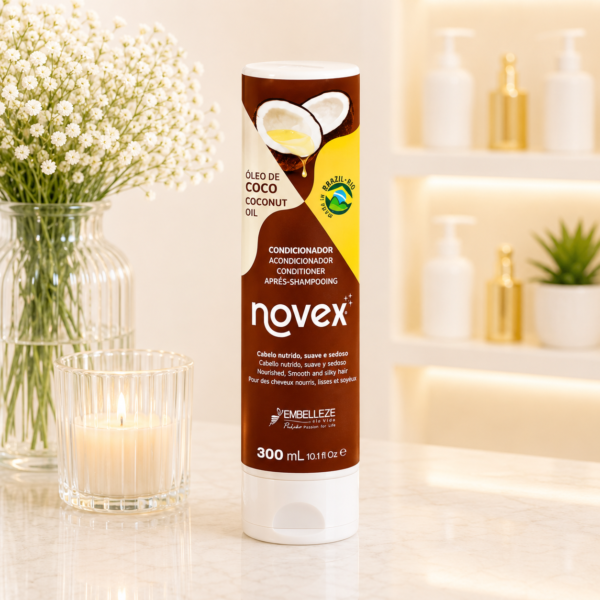 Coconut conditioner in serene spa setting