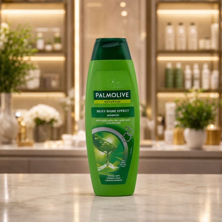 Sleek shampoo bottle with aloe vera