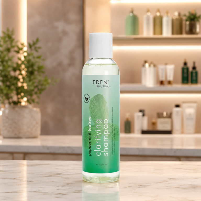 Clarifying shampoo in a spa setting