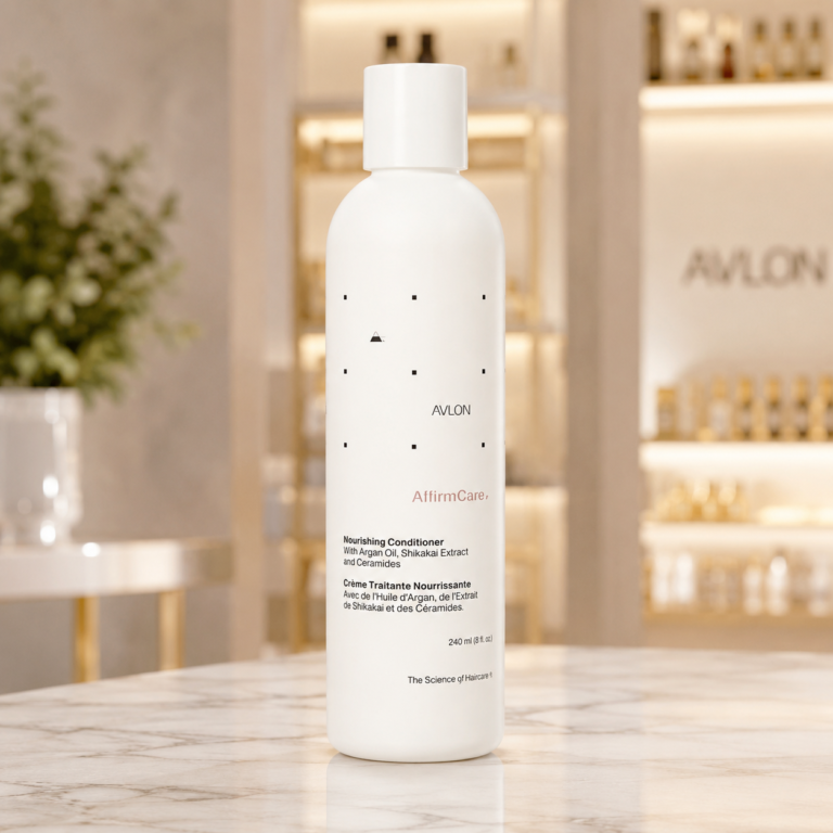 Minimalist beauty bottle on marble countertop