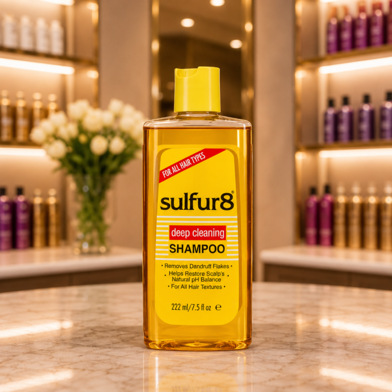 Shampoo product shot with warm lighting