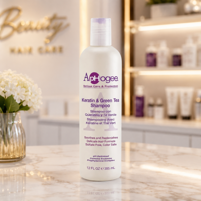 Luxurious shampoo in modern spa setting