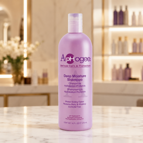 Lavender shampoo bottle in elegant setting