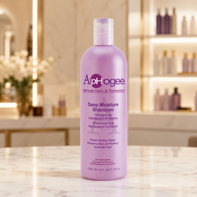 Lavender shampoo bottle in elegant setting