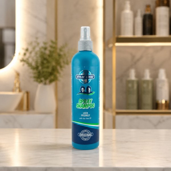 Premium shampoo in chic bathroom setting