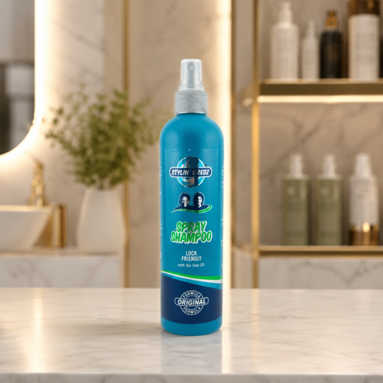 Premium shampoo in chic bathroom setting