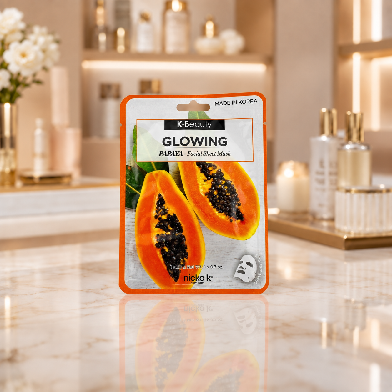 Nicka K Papaya Sheet Mask 20g