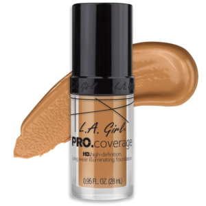 L.A.Girl PRO.Coverage Nude Beige GLM645 Long Wear Iluminating Liquid Foundation(28ml) 0.95 fl oz