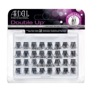 ARDELL PROFESSIONAL DOUBLE UP KNOTTED FLARE TRIOS LONG BLACK EYE LASHES