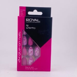 ROYAL COSMETIC CONNECTIONS FIJI STILETTO 24 GLUE-ON NAILS(2g)
