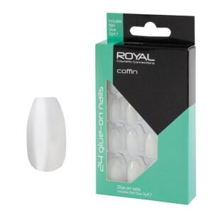 ROYAL COSMETIC CONNECTIONS COFFIN 24 PCS GLUE-ON NAILS(2g)