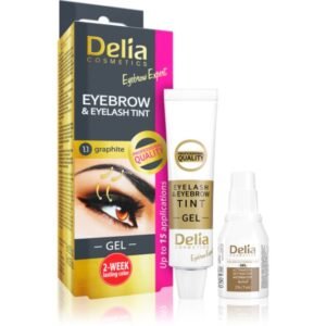 “Delia Cosmetics Eyebrow & Eyelash Tint Graphite product packaging”