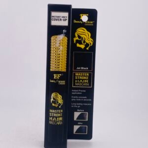 “Jet Black hair mascara for grey coverage by Beauty Forever London”