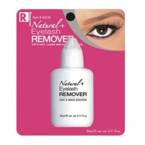 Natural Eyelash Remover. This gentle, fast-acting formula dissolves lash adhesive quickly without irritation—perfect for easy, damage-free lash removal.