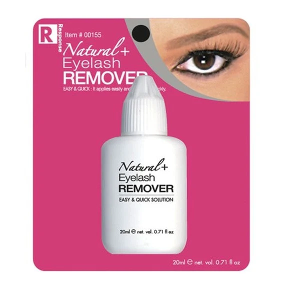 Natural Eyelash Remover. This gentle, fast-acting formula dissolves lash adhesive quickly without irritation—perfect for easy, damage-free lash removal.